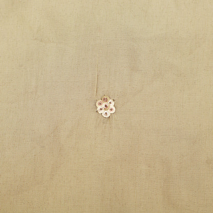 Beige Color Tissue Embroidery Fabric