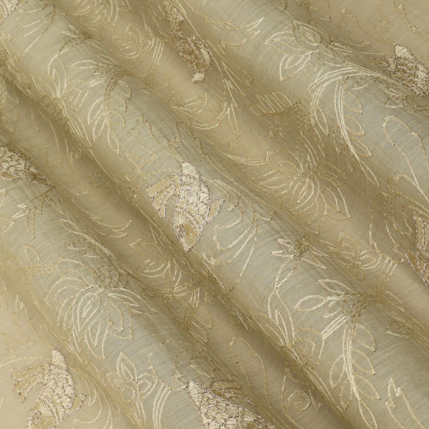 Chanderi Embroidery Fabric