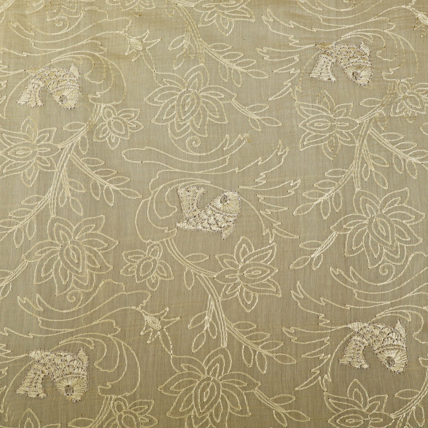 Chanderi Embroidery Fabric
