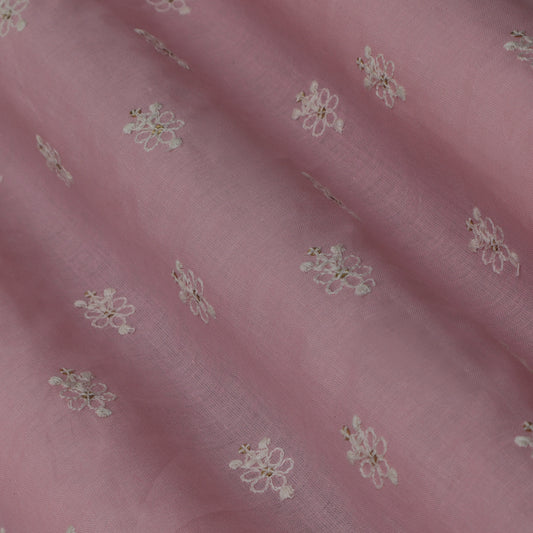 Colored Cotton Booti Fabric