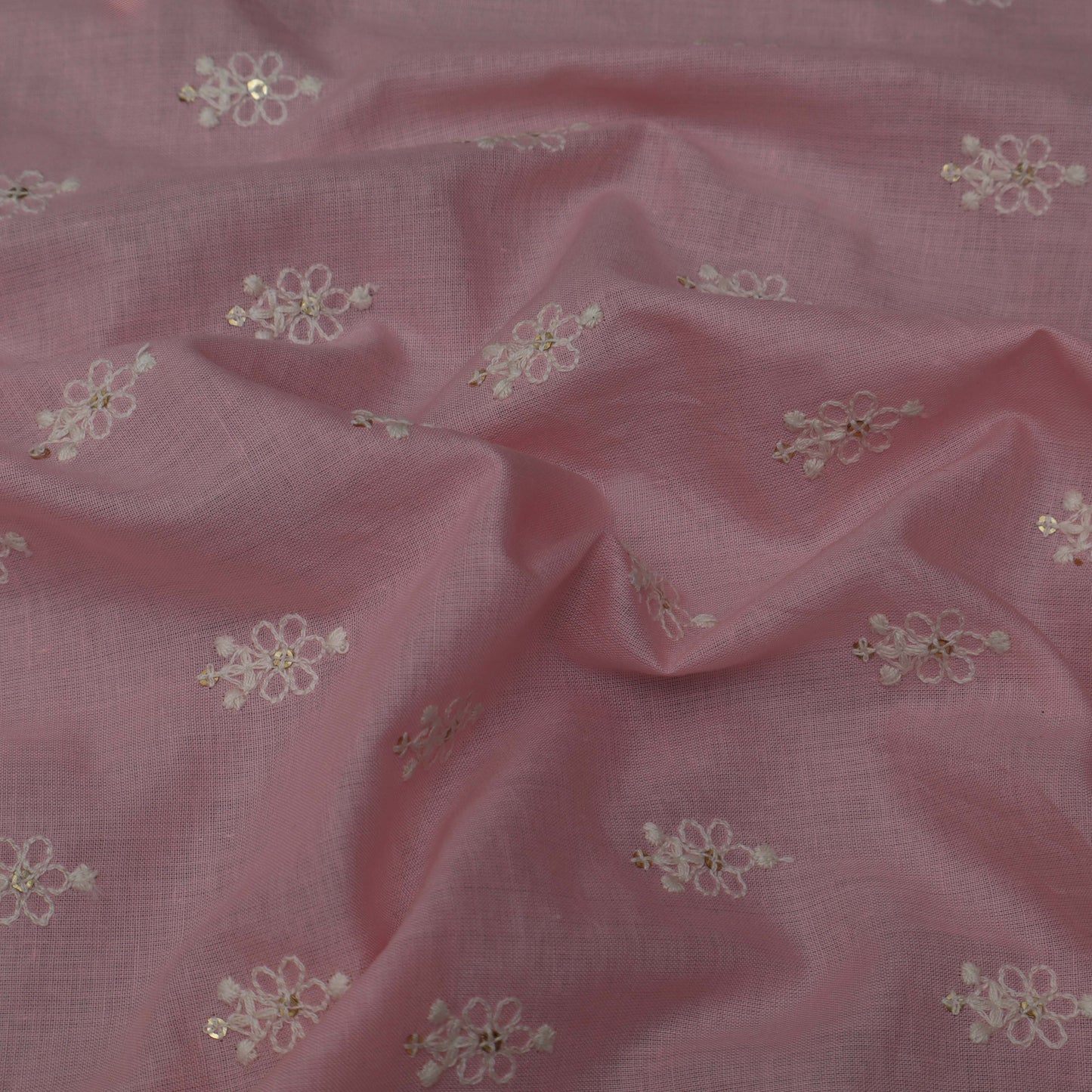 Colored Cotton Booti Fabric