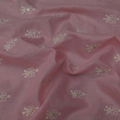 Colored Cotton Booti Fabric