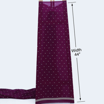 Dark Purple Mulberry Silk Embroidery