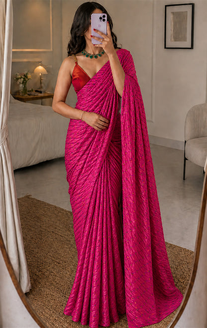 Bandhani Brocade Print Fabric