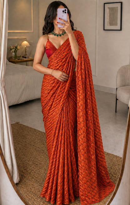 Bandhani Brocade Print Fabric