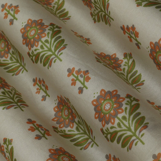 Colored Chanderi Print Fabric