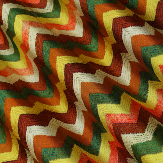 Gajji Silk Hydra Print Fabric