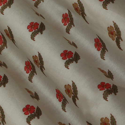 Colored Chanderi Print Fabric