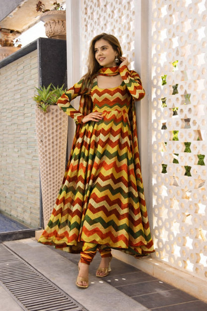 Gajji Silk Hydra Print Fabric