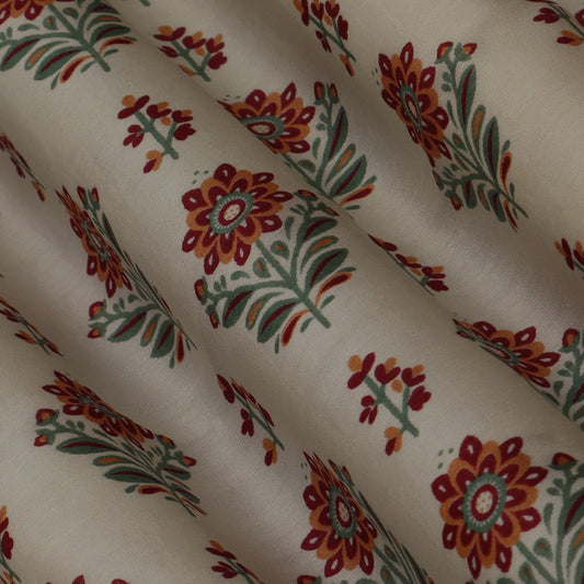 Colored Chanderi Print Fabric