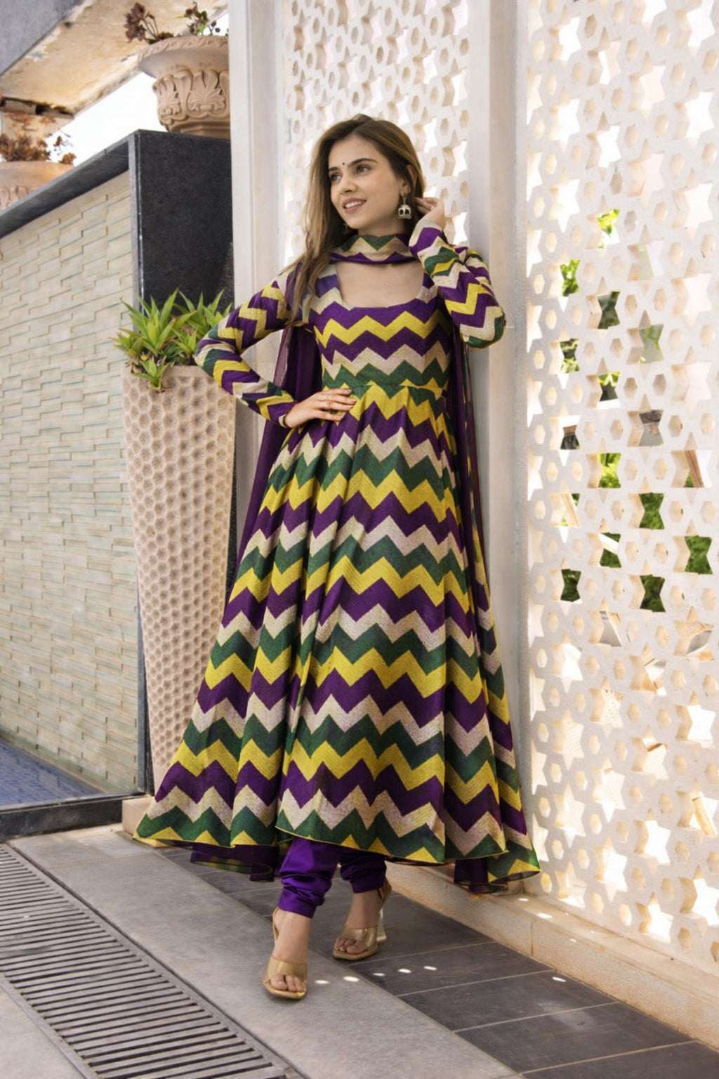 Gajji Silk Hydra Print Fabric