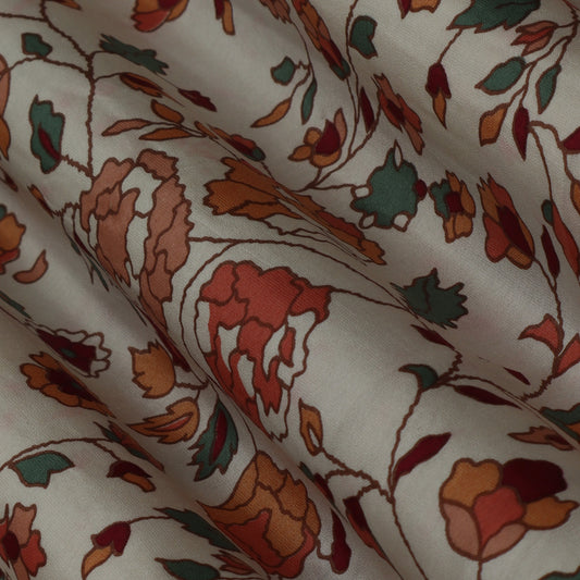 Colored Chanderi Print Fabric