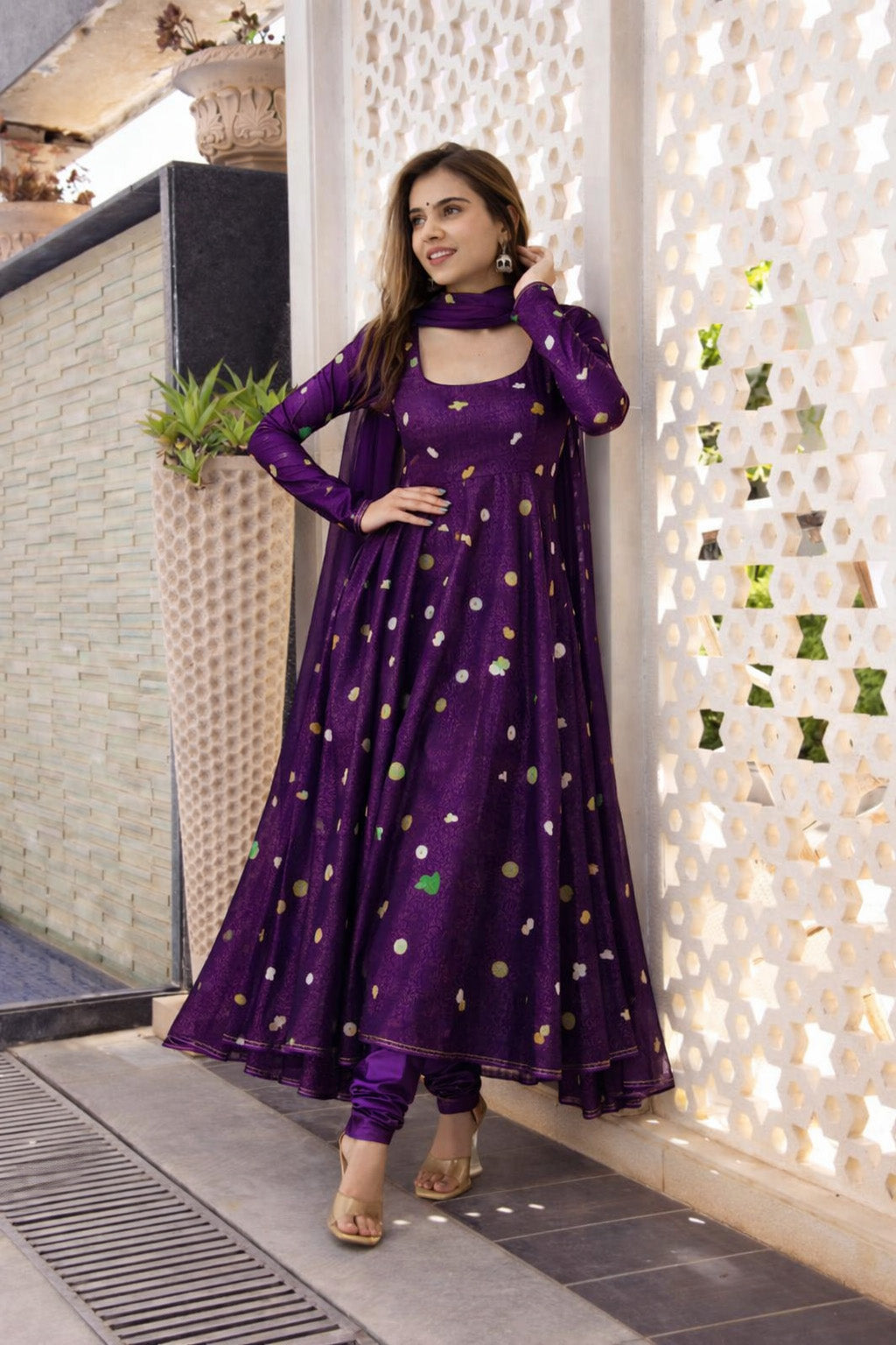 Gajji Silk Hydra Print Fabric