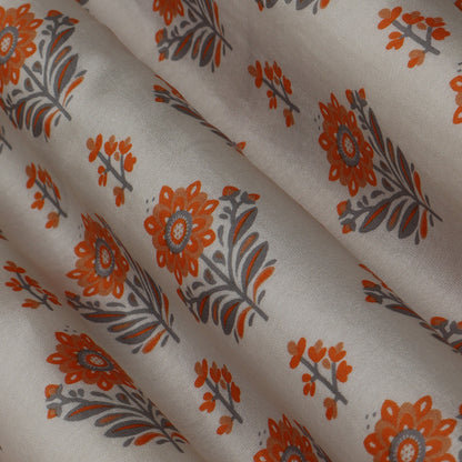 Colored Chanderi Print Fabric