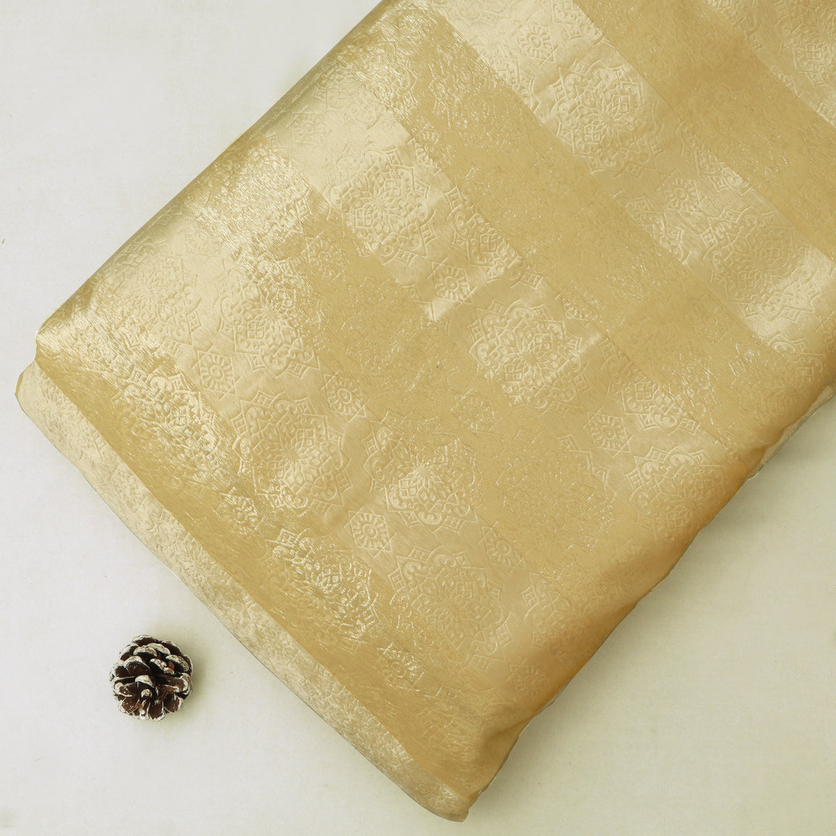 Stripe Velvet Zari Fabric