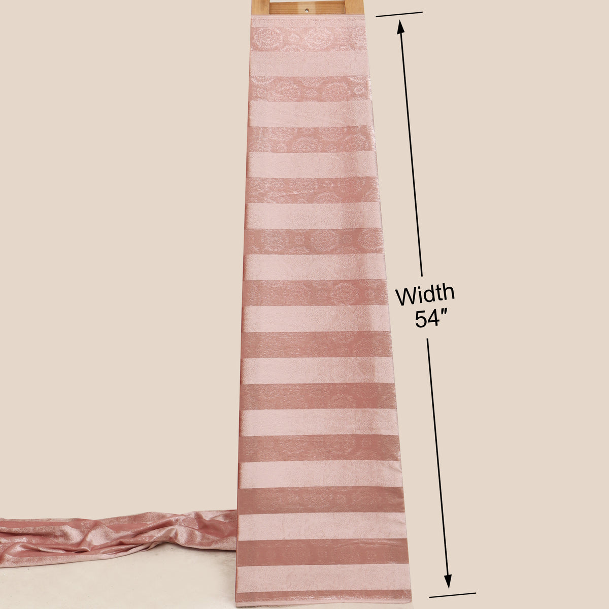 Stripe Velvet Zari Fabric
