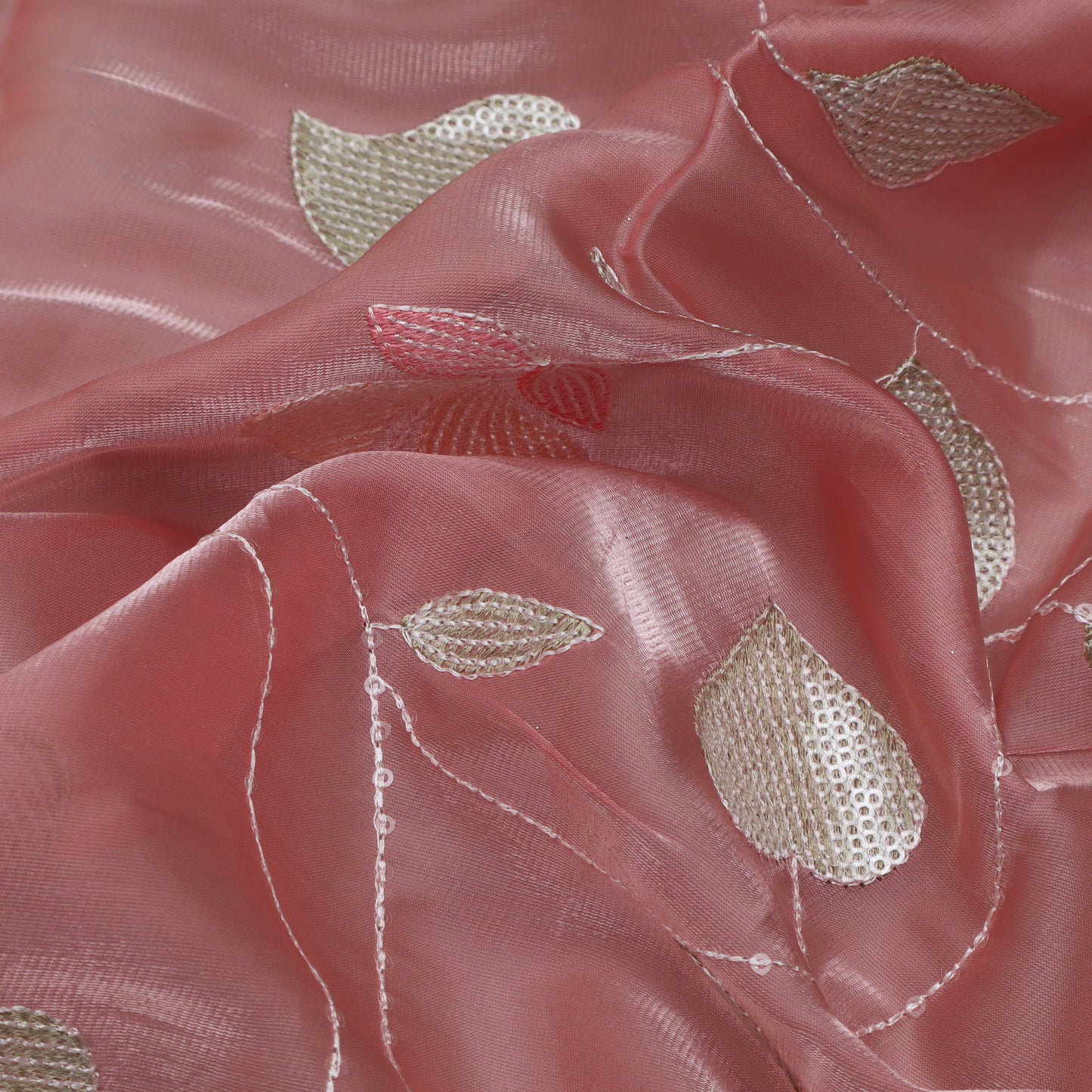 Pink Color Jimmy Choo Embroidery fabric