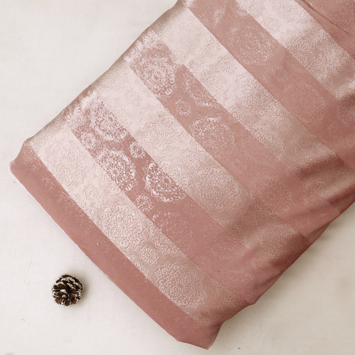 Stripe Velvet Zari Fabric