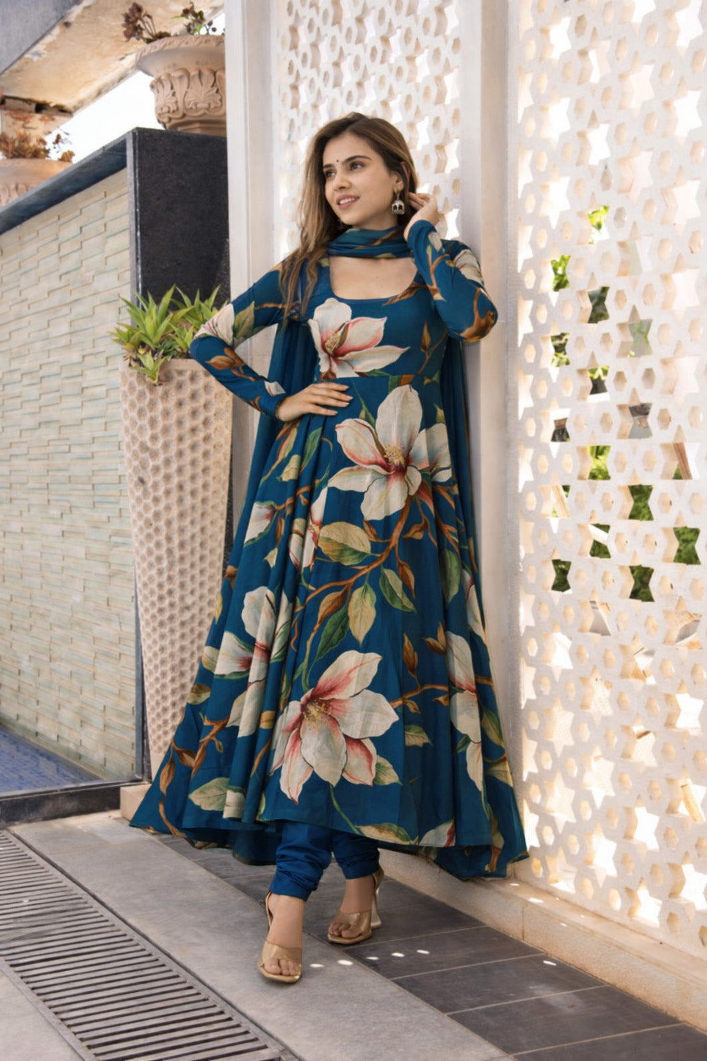 Crepe Hydra Print Fabric