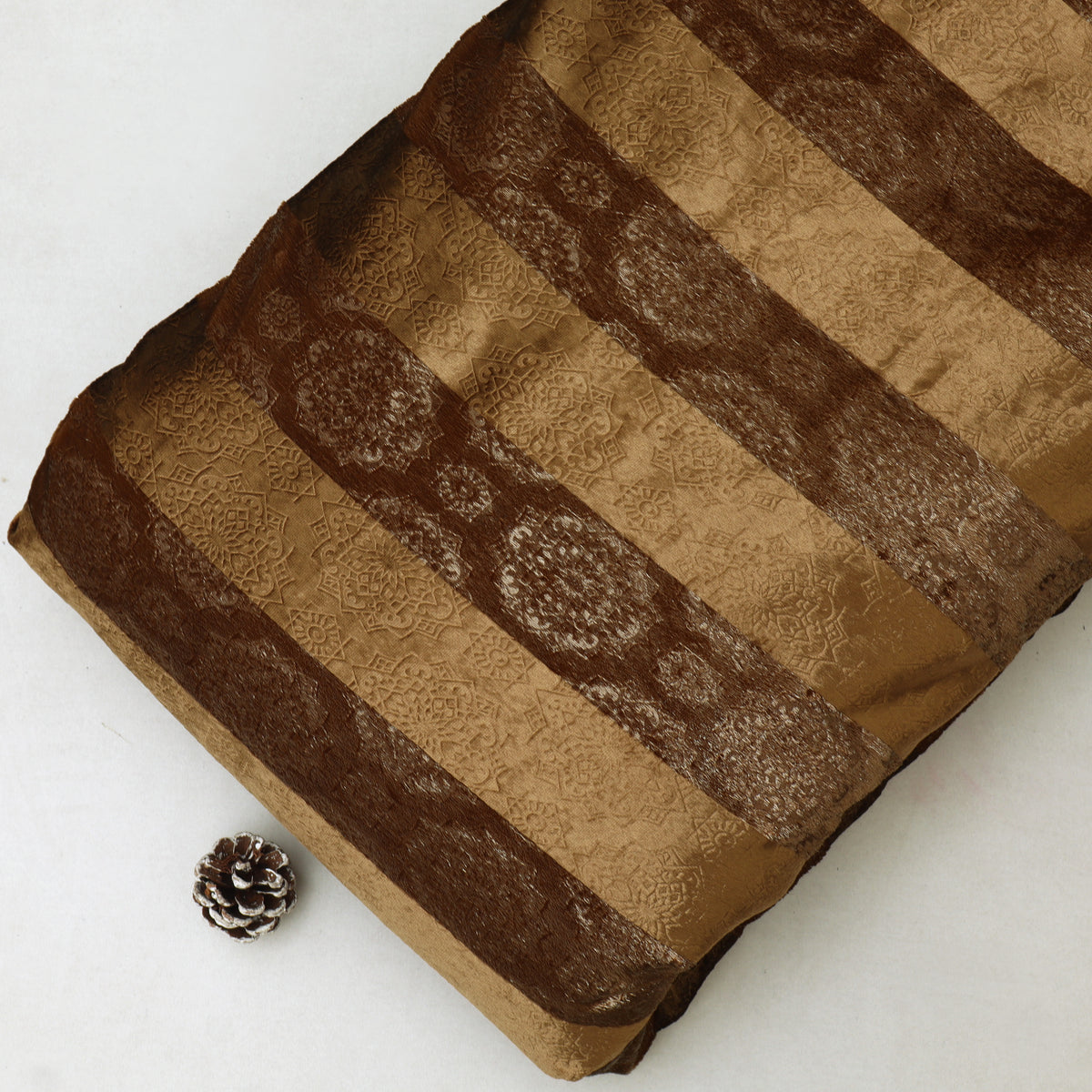 Stripe Velvet Zari Fabric