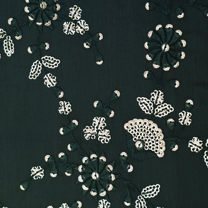 Shaded Chinon Sequins Embroidery Fabric