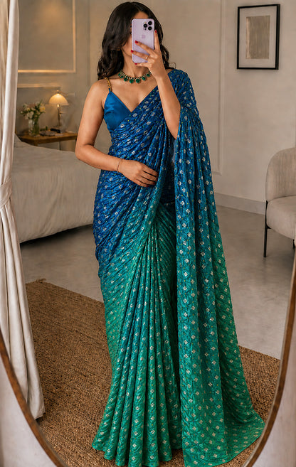 Bandhani Brocade Fabric