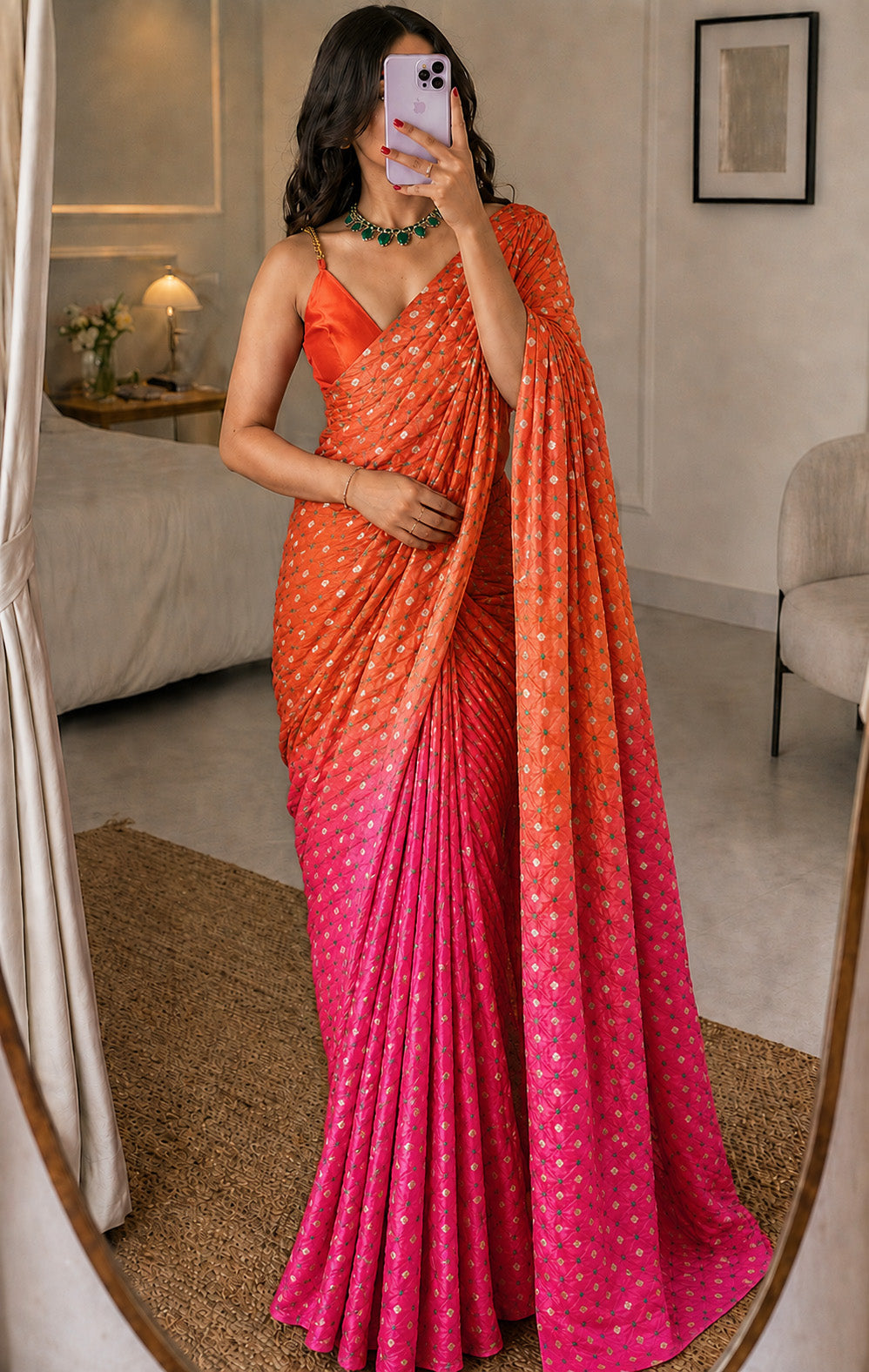 Bandhani Brocade Fabric