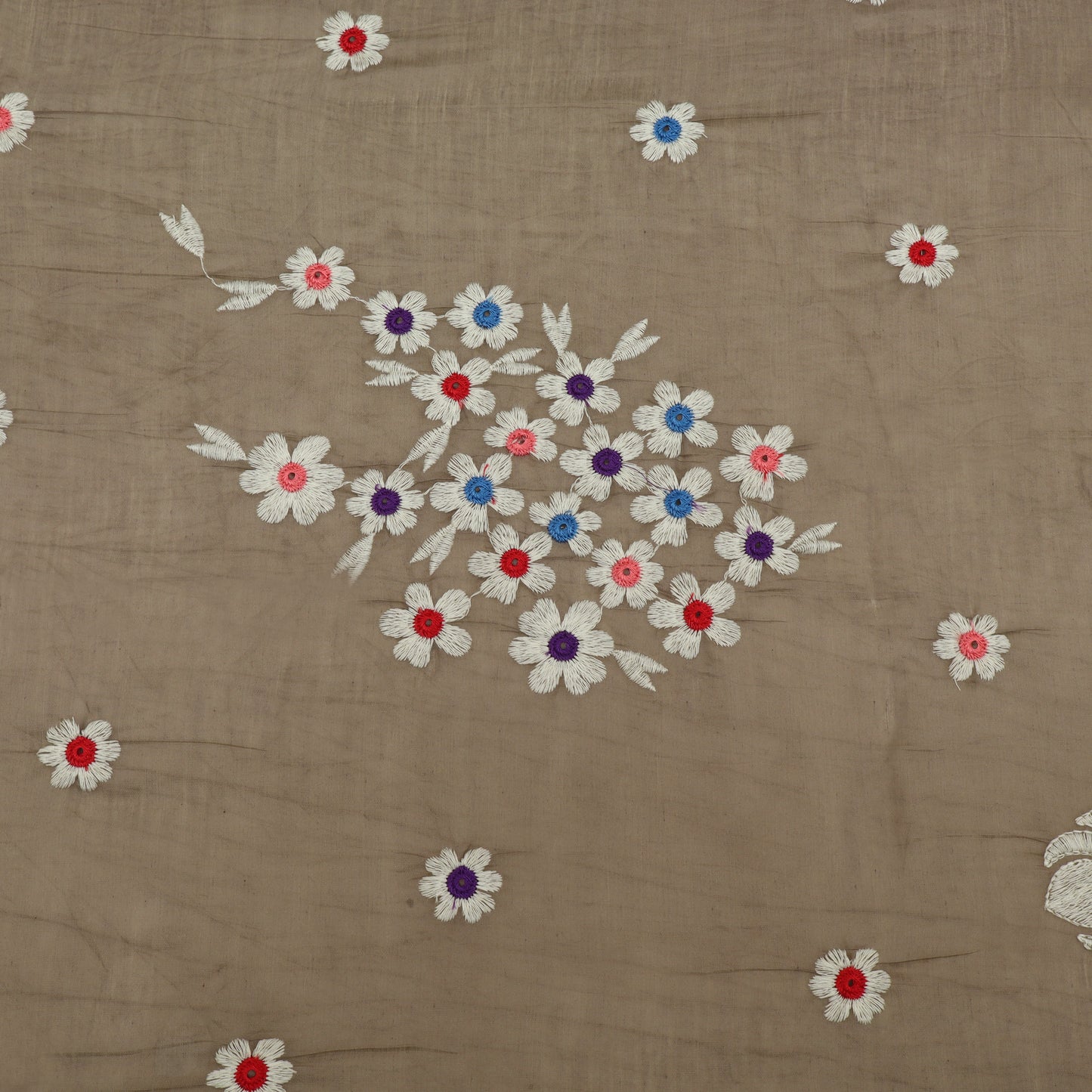 Mul Chanderi Embroidery Fabric