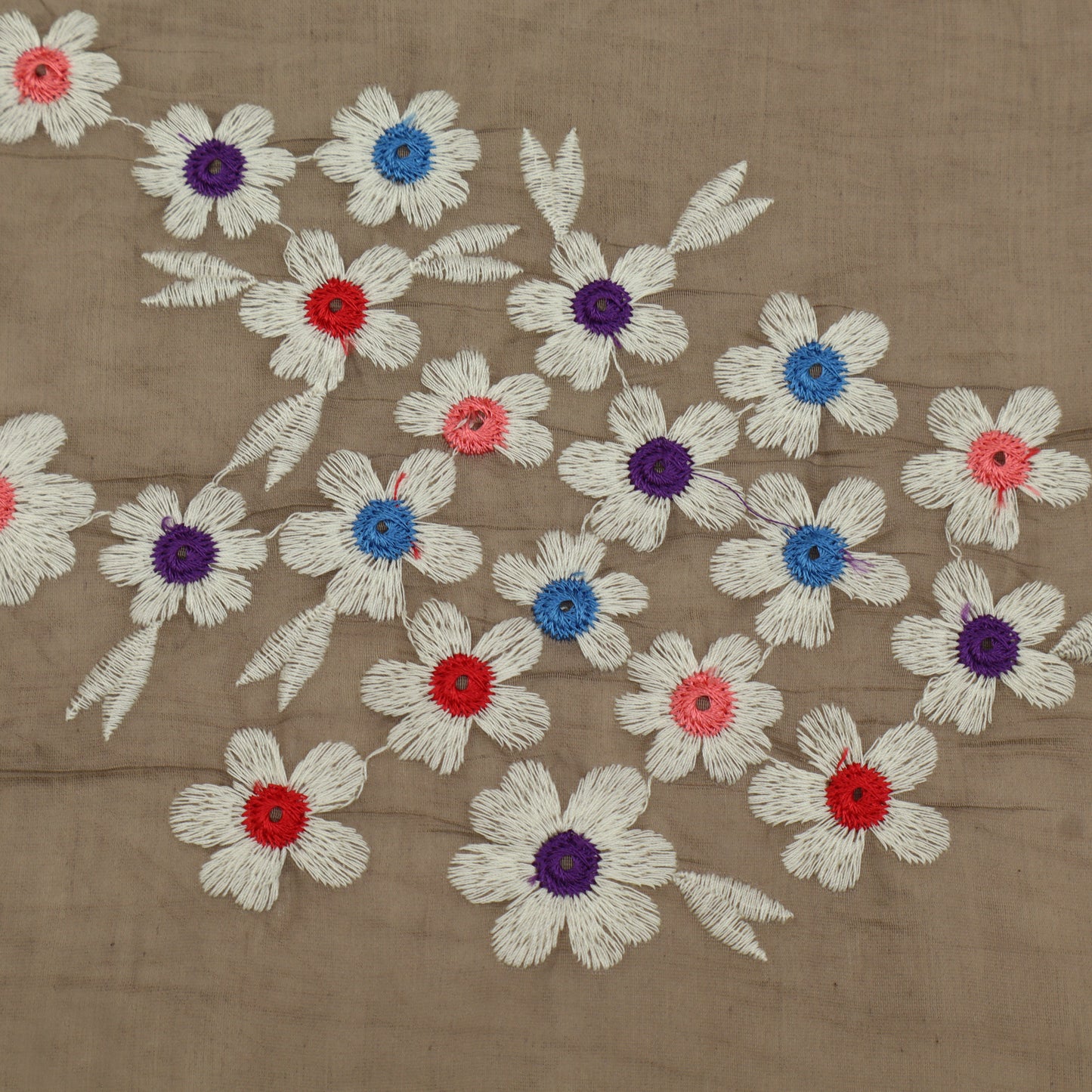 Mul Chanderi Embroidery Fabric