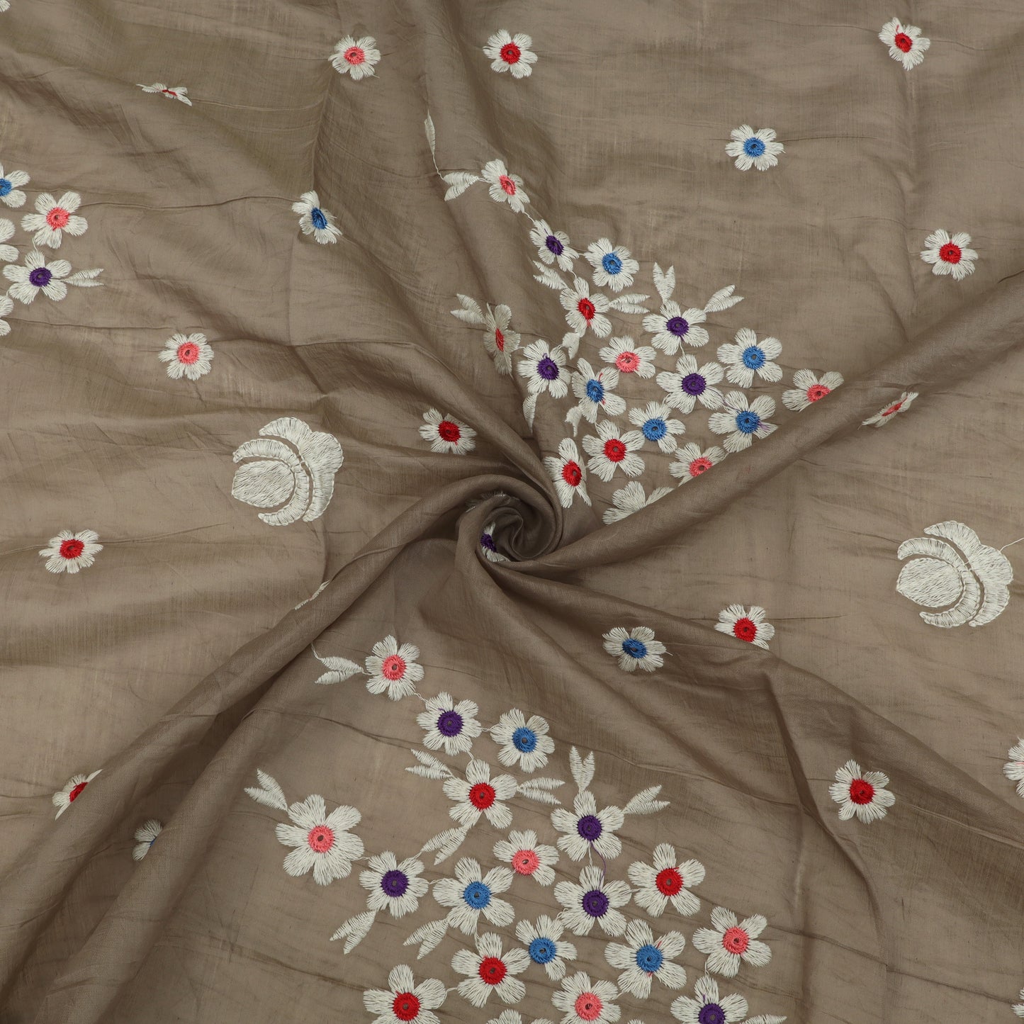 Mul Chanderi Embroidery Fabric
