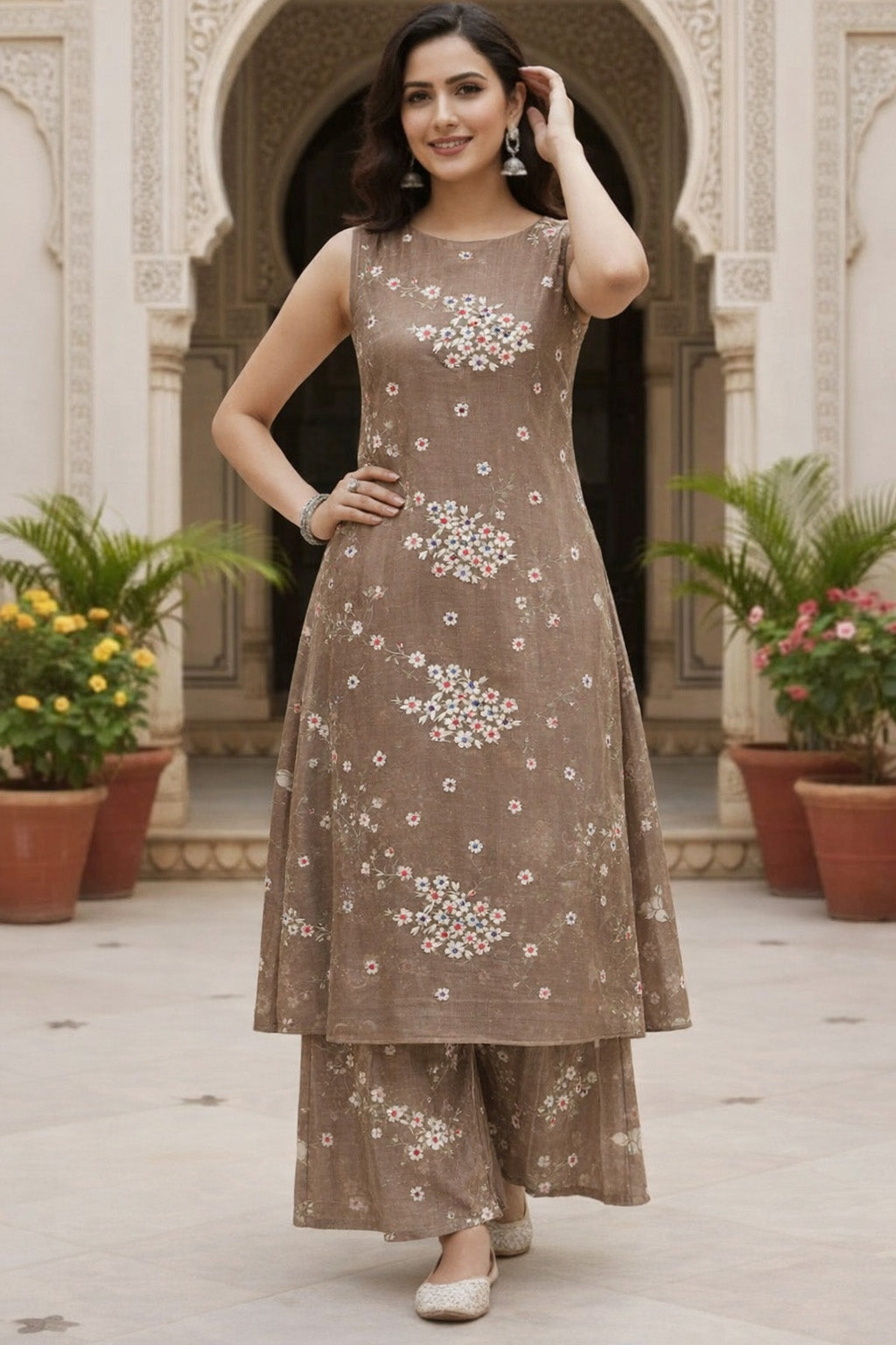 Mul Chanderi Embroidery Fabric