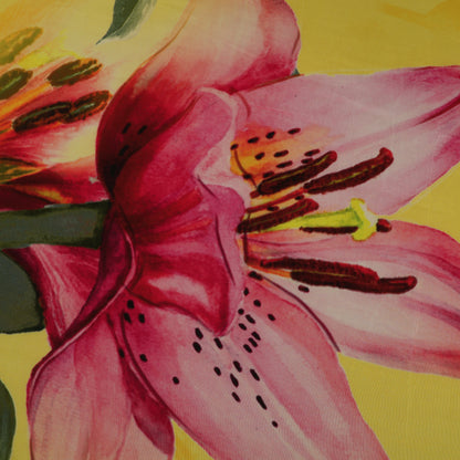 Floral Design Crepe Hydra Print Fabric