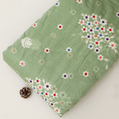 Mul Chanderi Embroidery Fabric