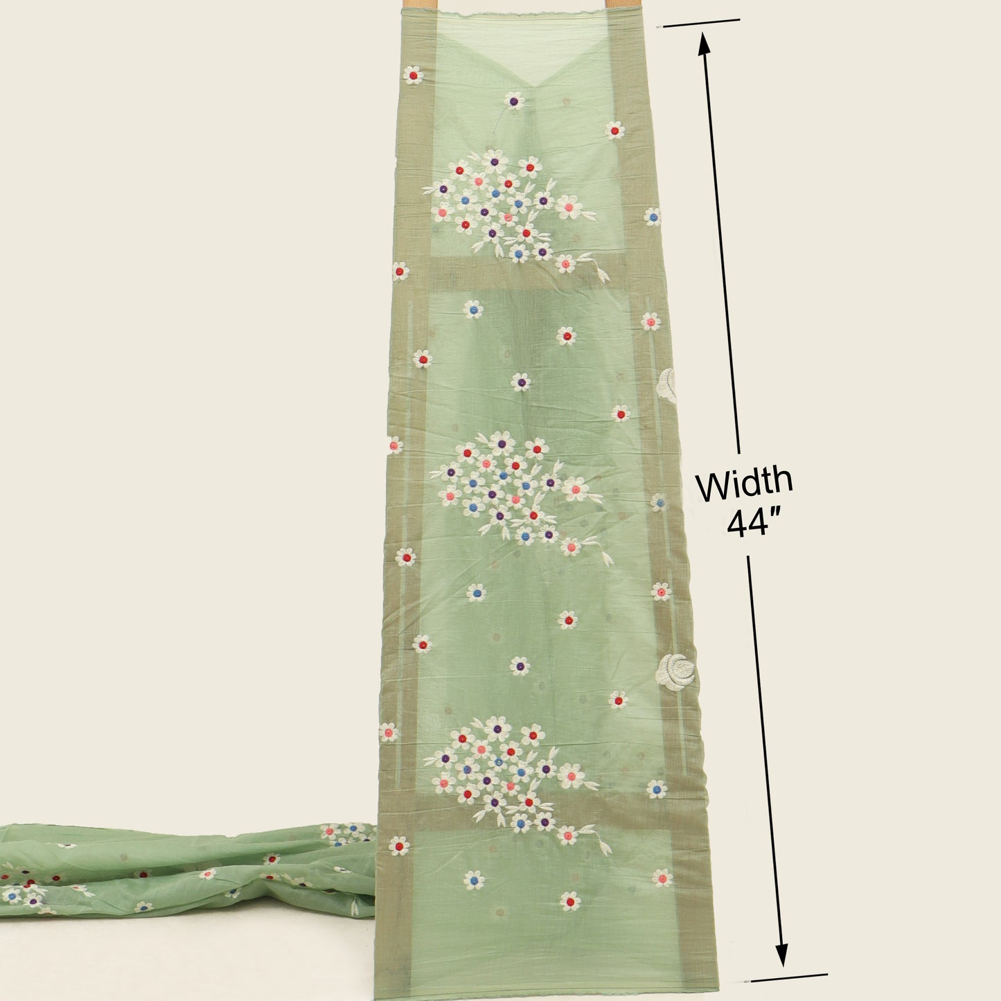 Mul Chanderi Embroidery Fabric