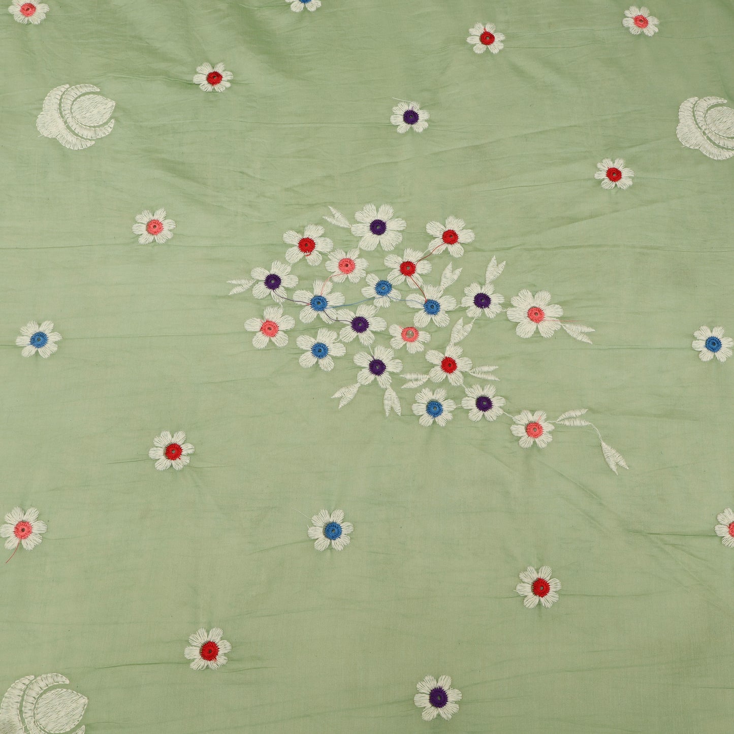 Mul Chanderi Embroidery Fabric