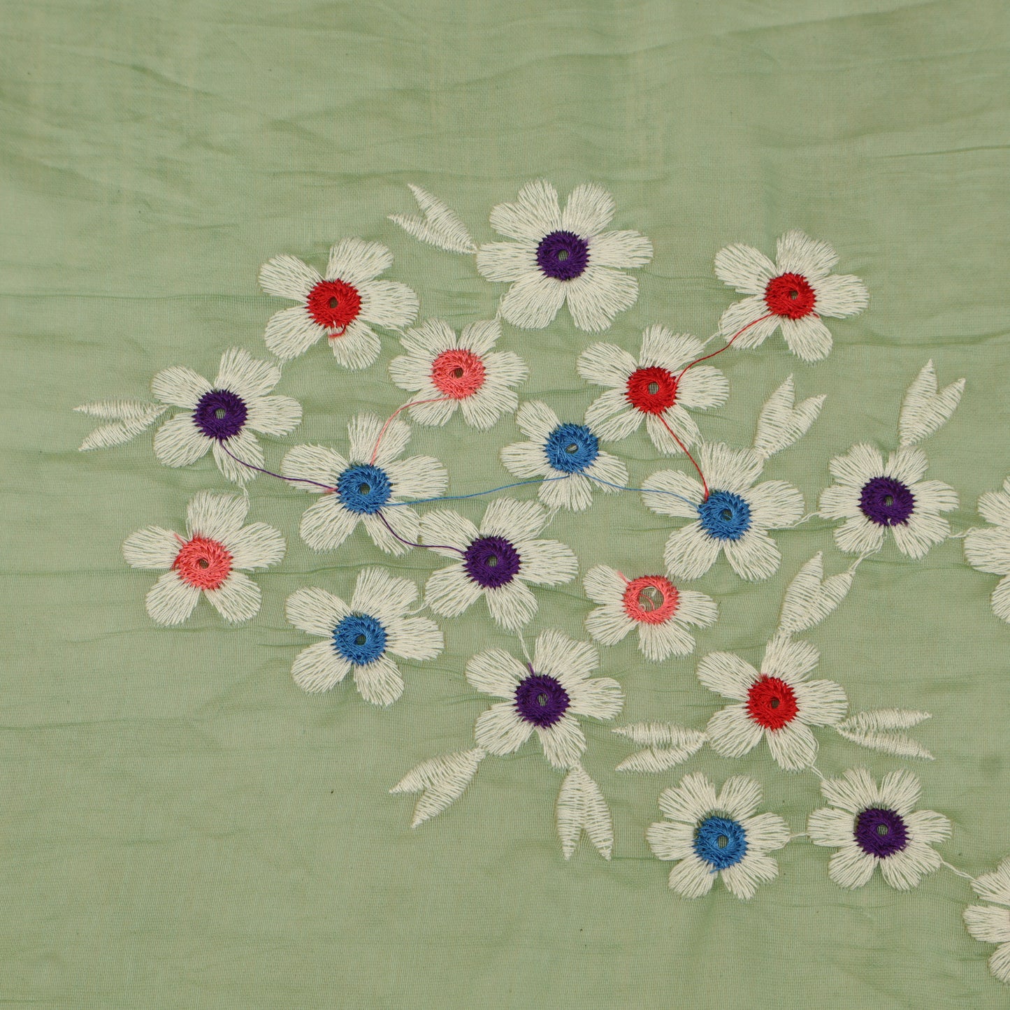 Mul Chanderi Embroidery Fabric