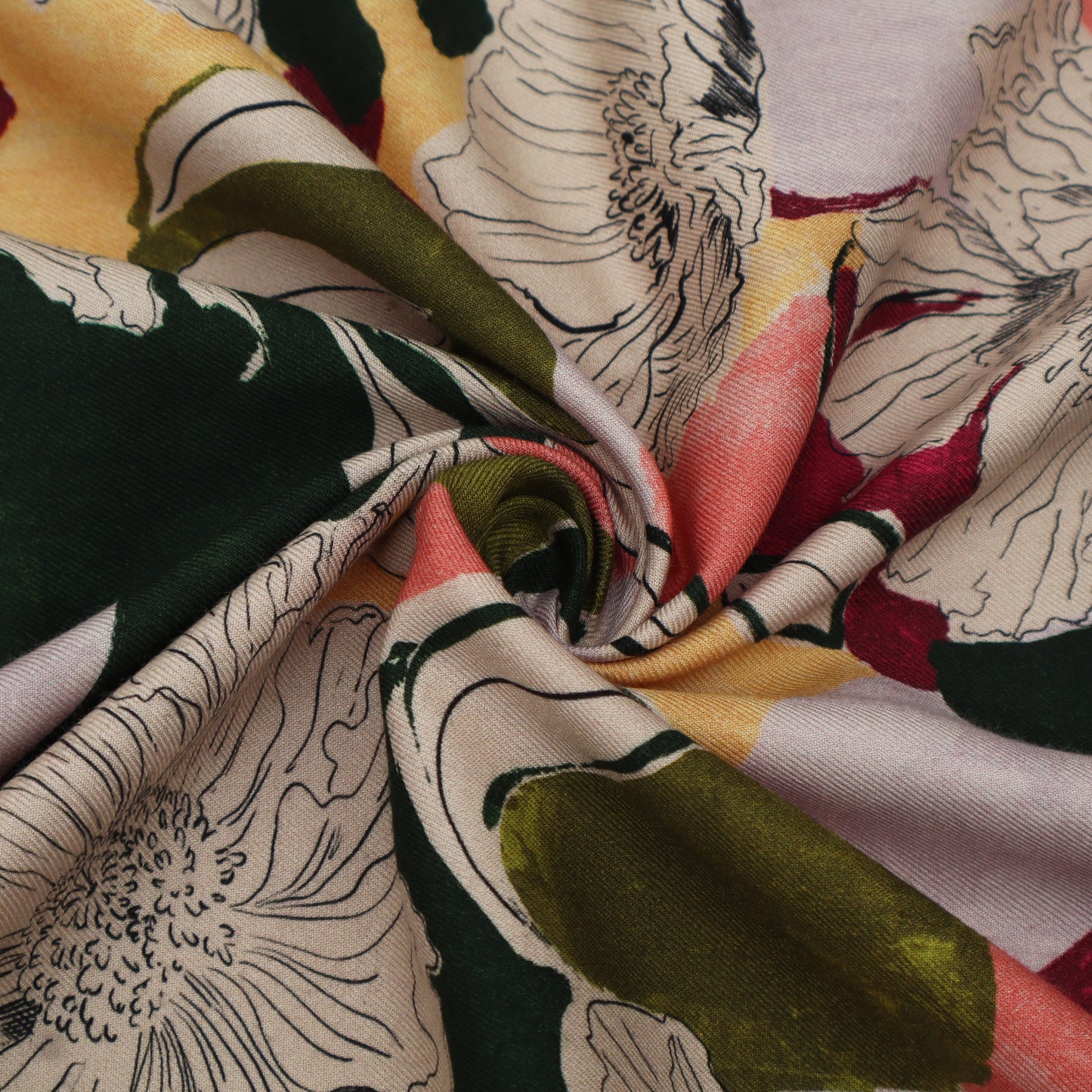 Multicolor Pashmina Print Fabric