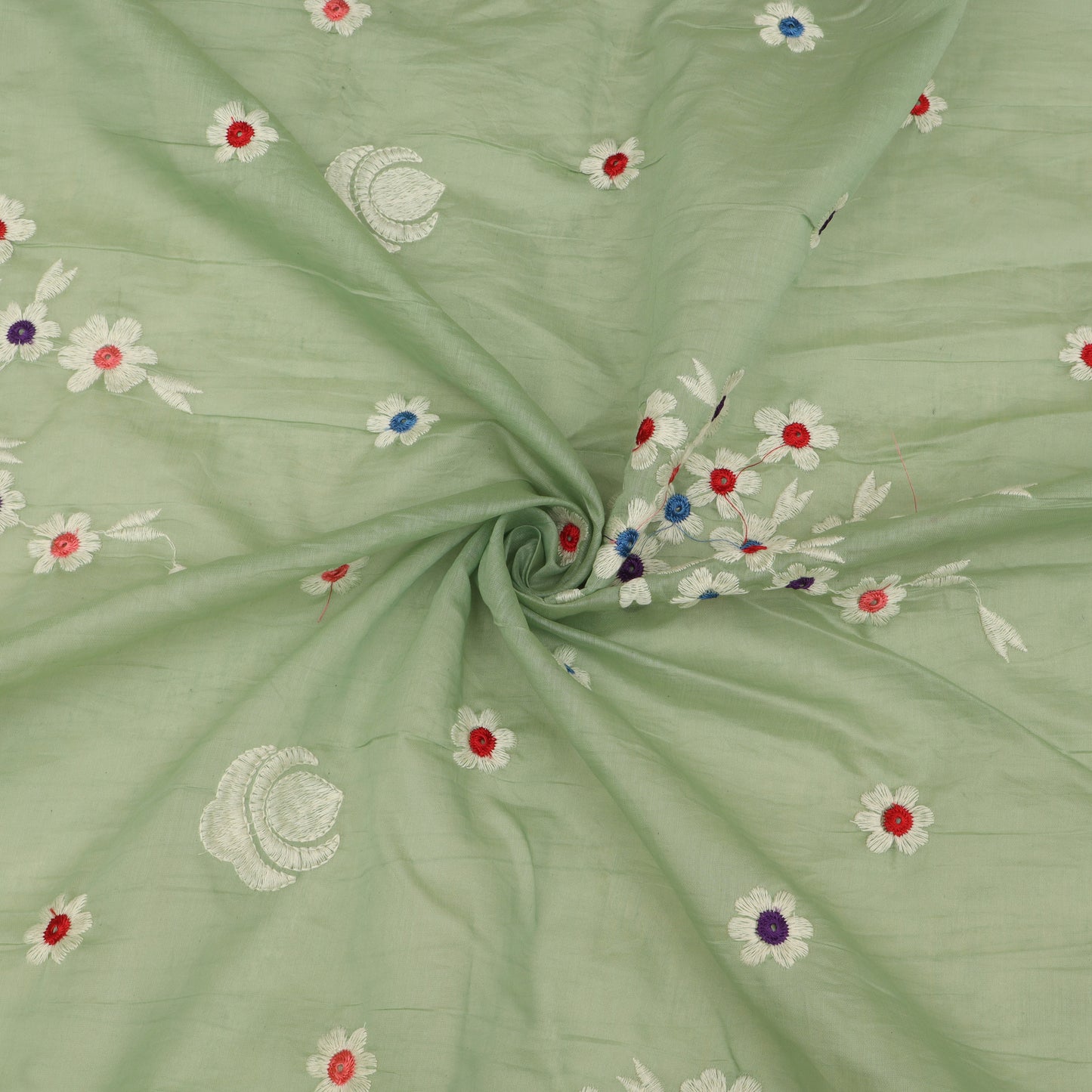 Mul Chanderi Embroidery Fabric