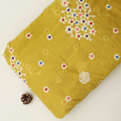 Mul Chanderi Embroidery Fabric