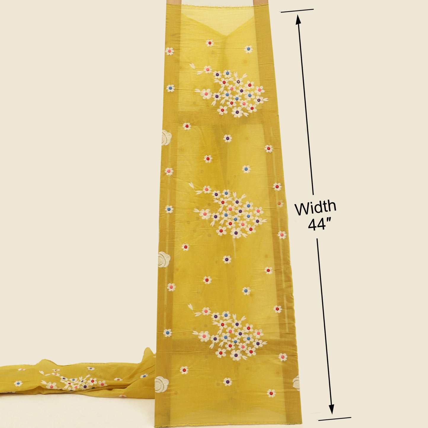 Mul Chanderi Embroidery Fabric