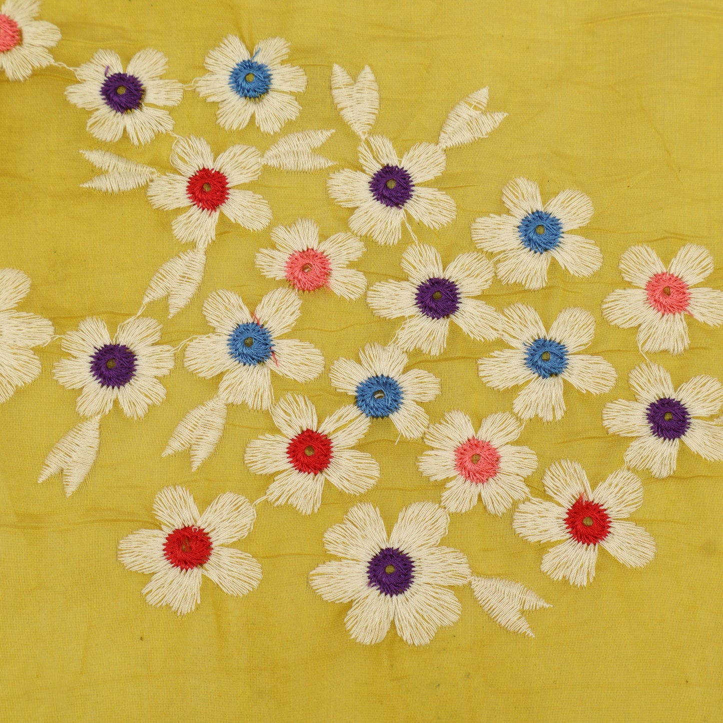 Mul Chanderi Embroidery Fabric