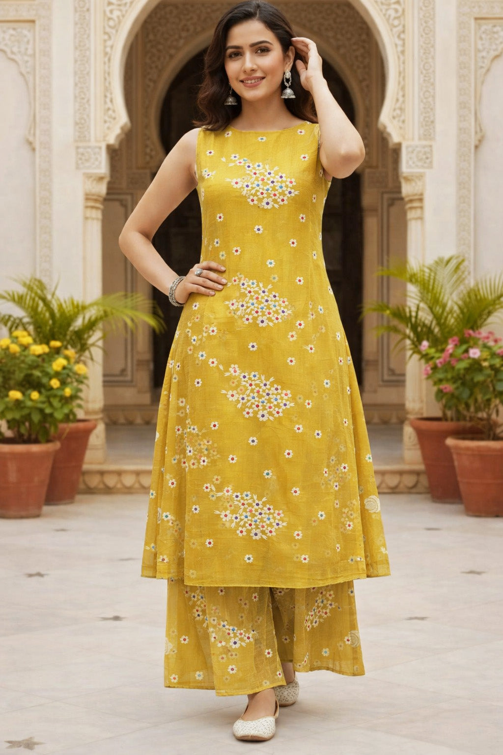 Mul Chanderi Embroidery Fabric