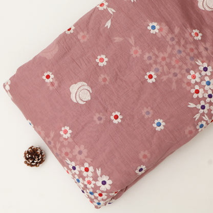 Mul Chanderi Embroidery Fabric