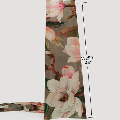 Floral Design Crepe Hydra Printed Fabric