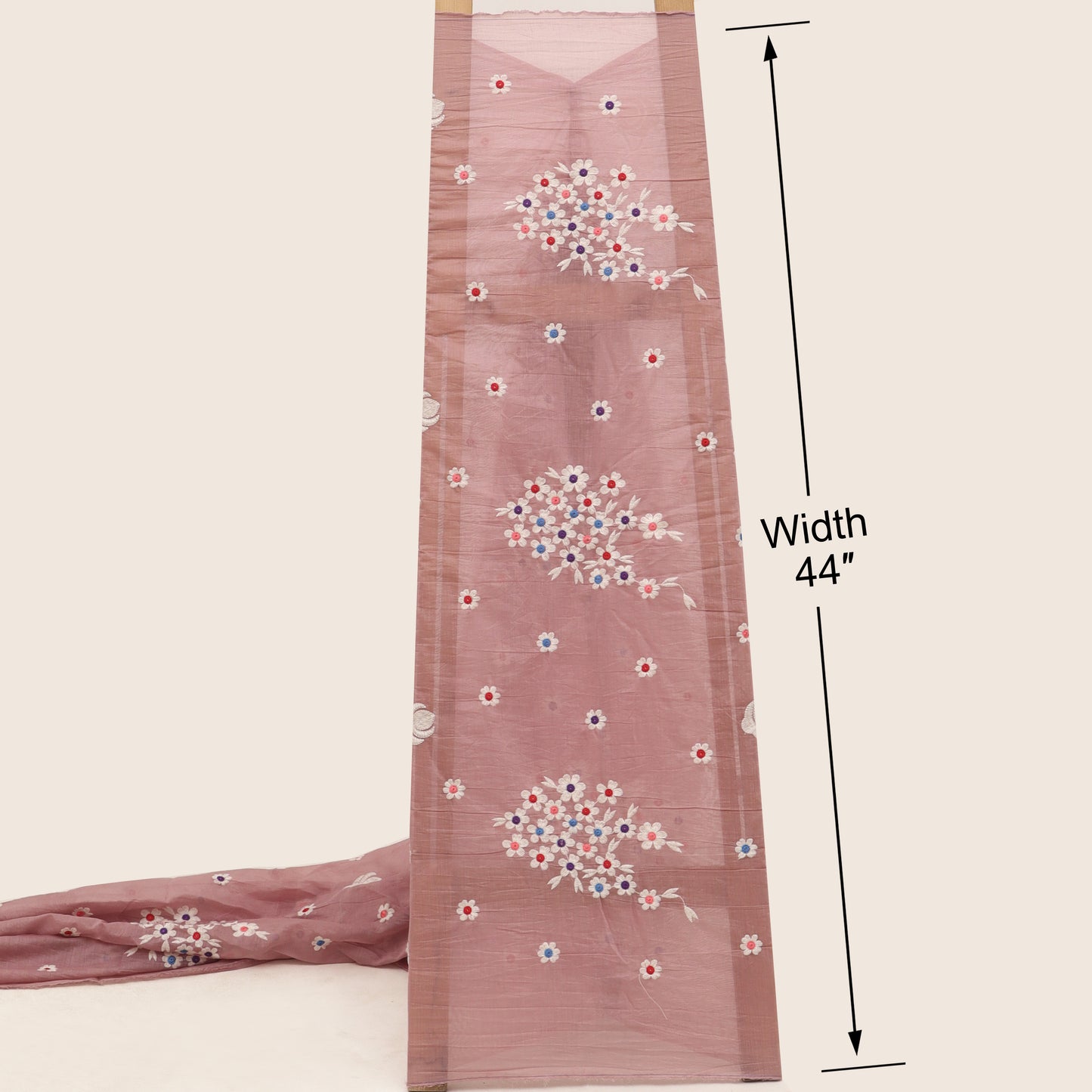 Mul Chanderi Embroidery Fabric