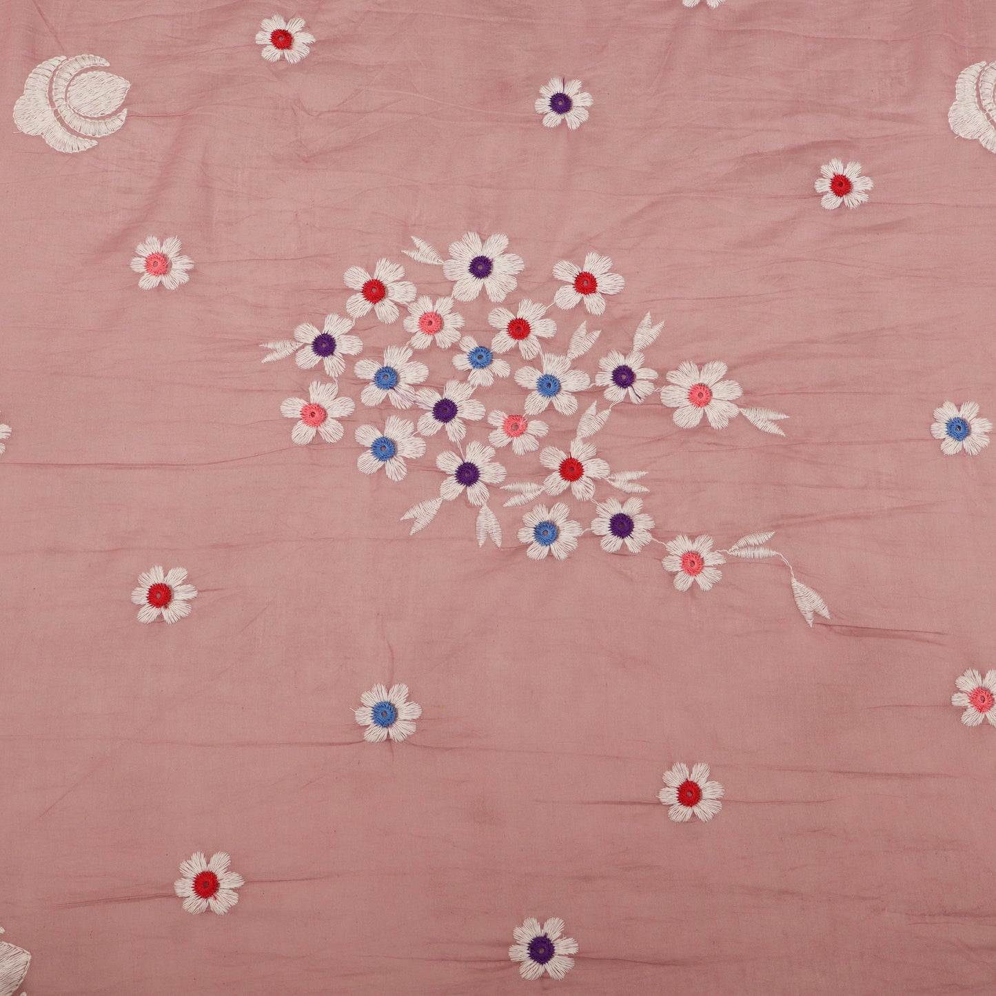 Mul Chanderi Embroidery Fabric