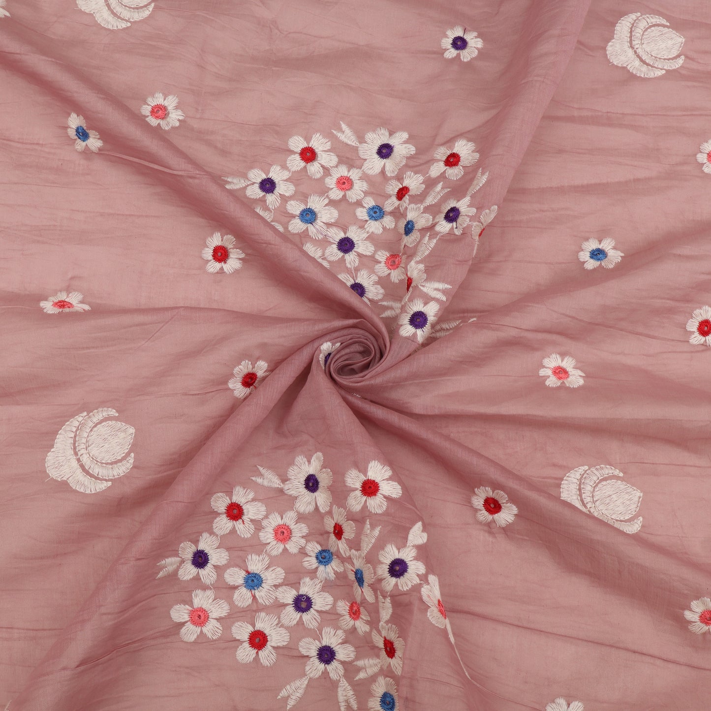 Mul Chanderi Embroidery Fabric