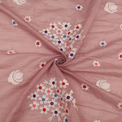Mul Chanderi Embroidery Fabric
