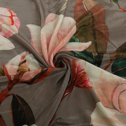 Floral Design Crepe Hydra Printed Fabric