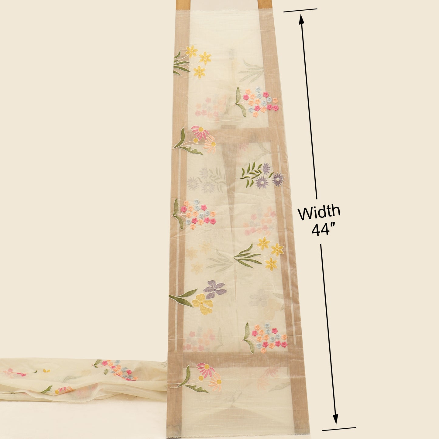 Mul Chanderi Embroidery Fabric